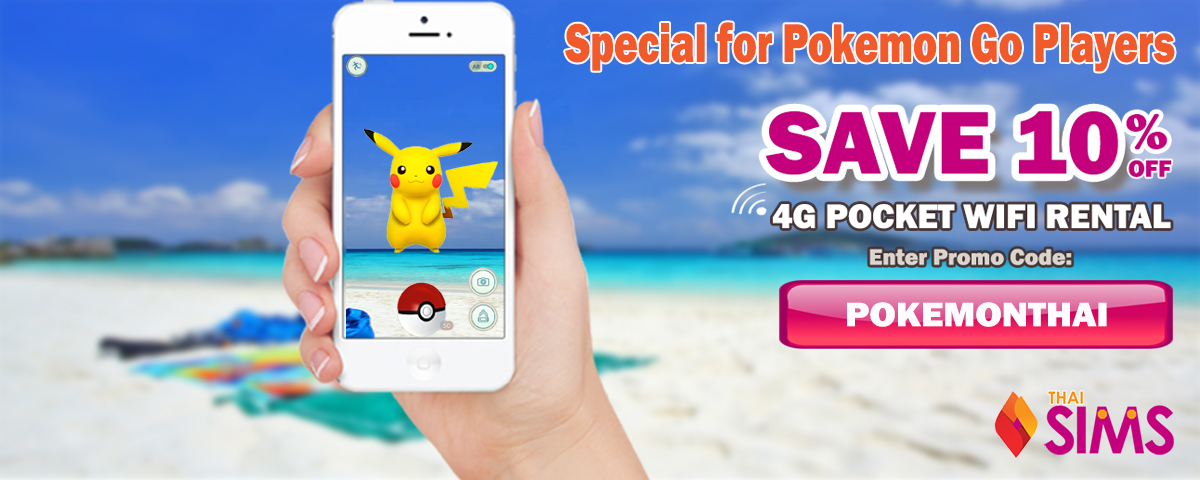 ThaiSims Best 4G Pocket Wifi Rental in Thailand special 10% discount