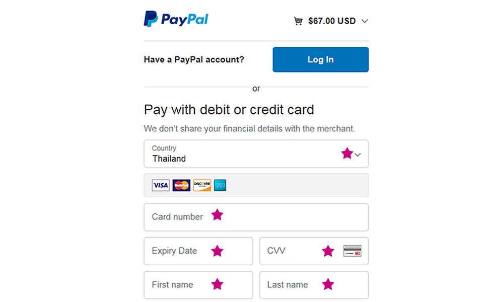Pay with debit or credit card sharpen 2