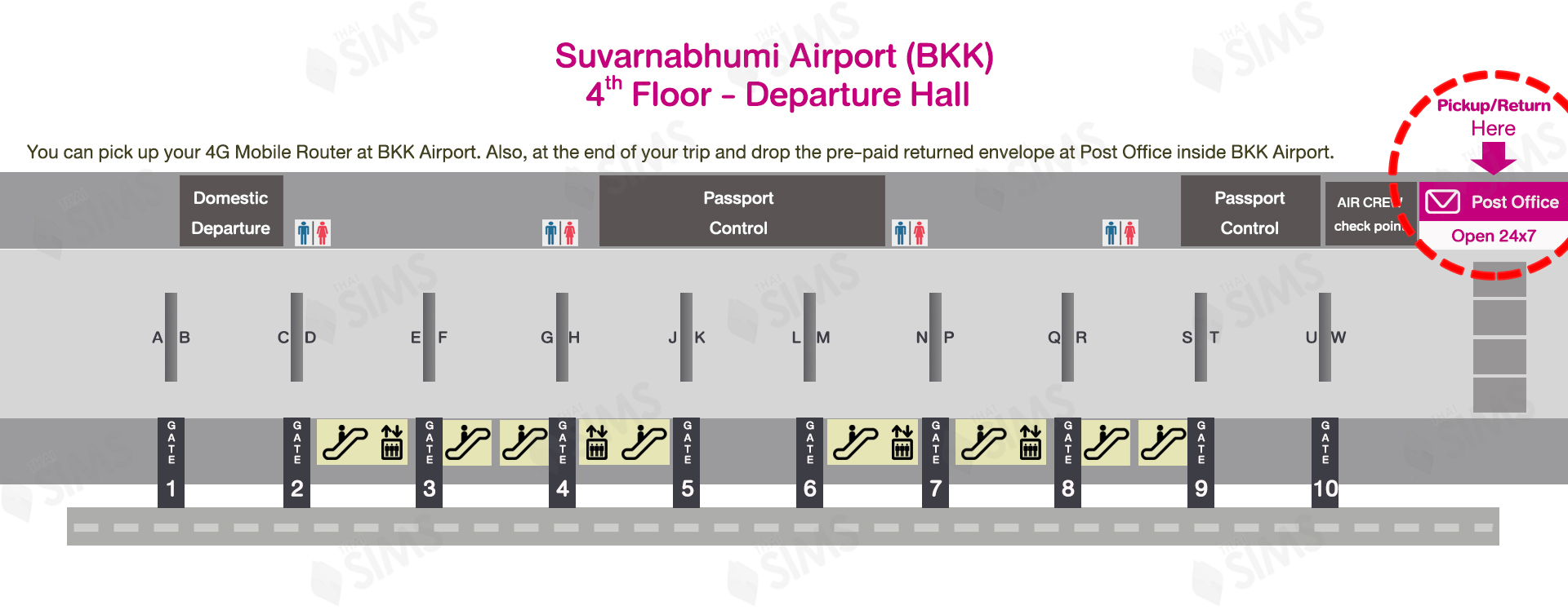 BKK Airport for Pickup and Return Jan2023