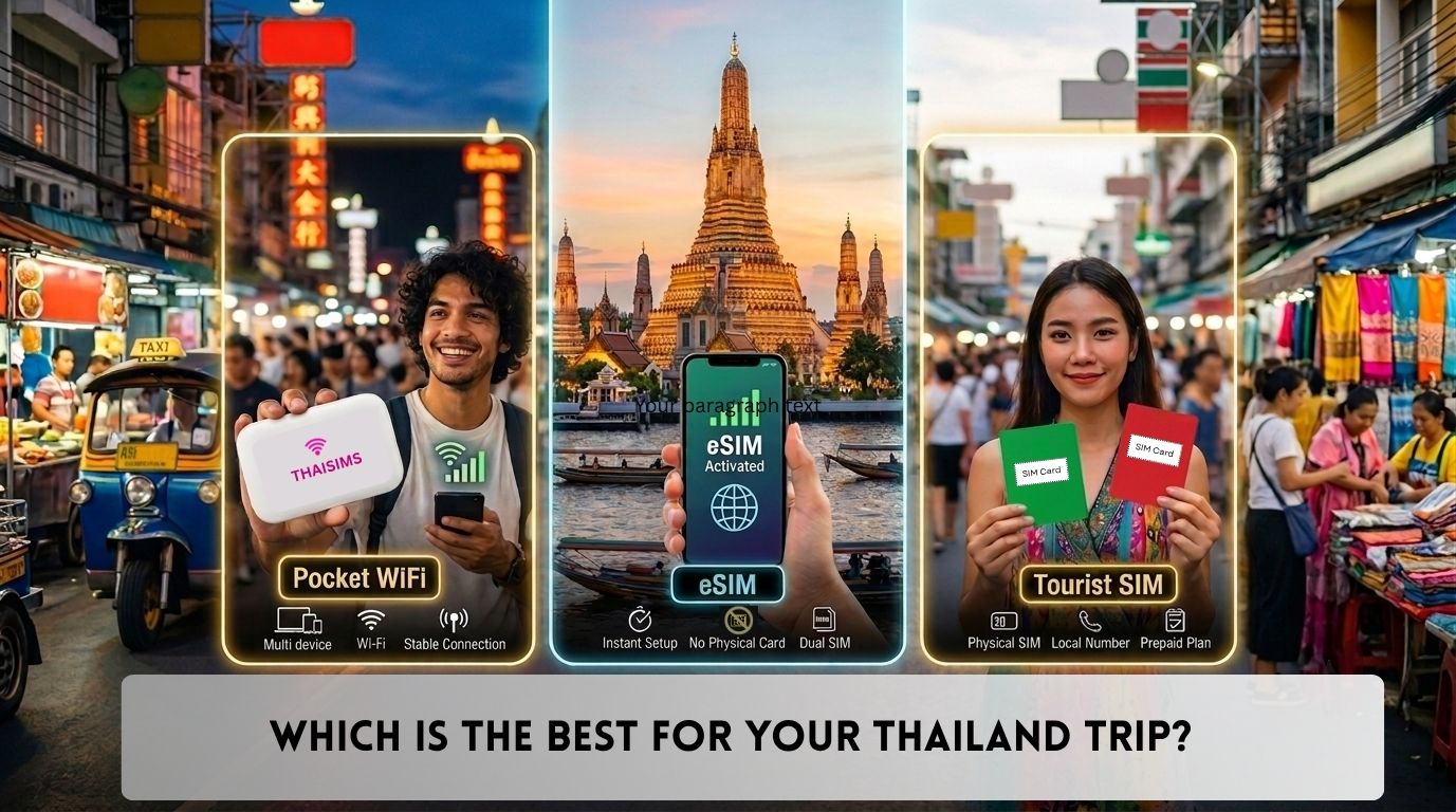 ThaiSims Pocket WiFi, eSIM and Tourist SIM Hero Banner the best